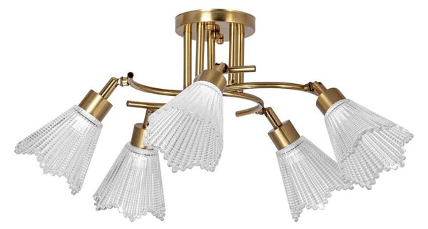Lampadario a sospensione con supporto rigido 5xE14/60W/230V oro