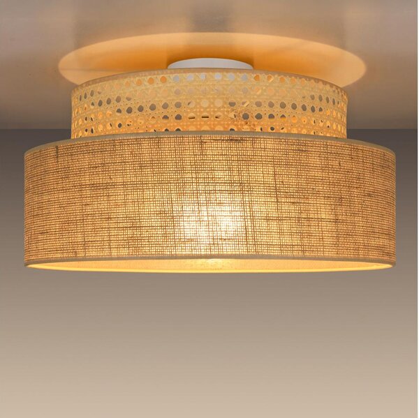 Plafoniera BOHO 1xE27/60W/230V diametro 40 cm rattan