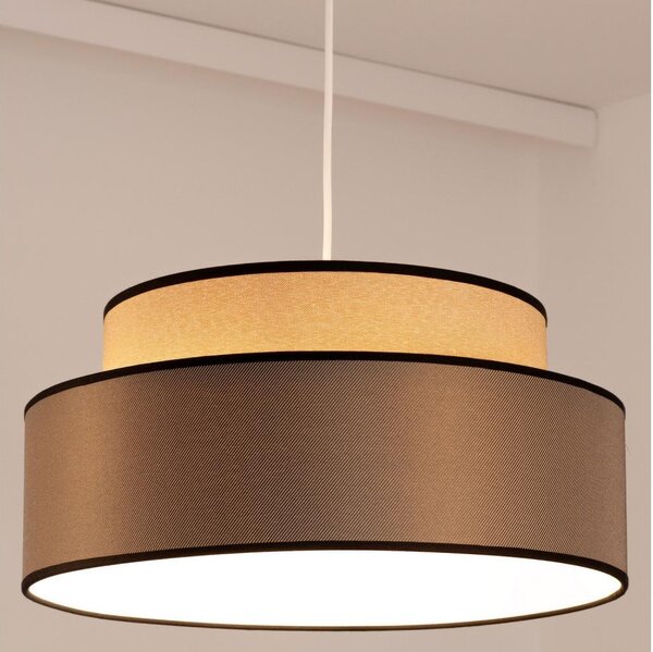 Lampadario a sospensione con filo GRACE 1xE27/60W/230V diametro 40 cm beige/marrone