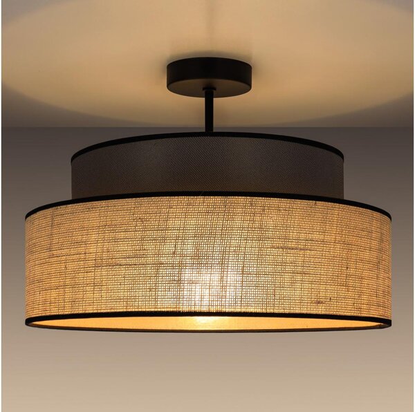 Lampadario a plafone BOHO 1xE27/60W/230V diametro 40 cm marrone/beige