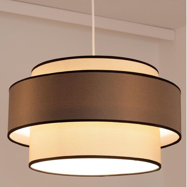 Lampadario a sospensione con filo GRACE 1xE27/60W/230V diametro 40 cm color crema/marrone