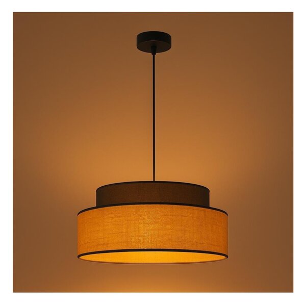 Lampadario a sospensione con filo BOHO 1xE27/60W/230V diametro 40 cm marrone/beige
