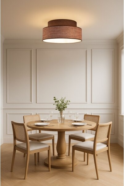 Plafoniera GRACE 1xE27/60W/230V diametro 40 cm marrone/beige