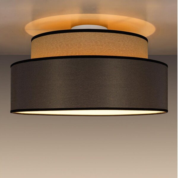 Plafoniera GRACE 1xE27/60W/230V diametro 40 cm beige/marrone