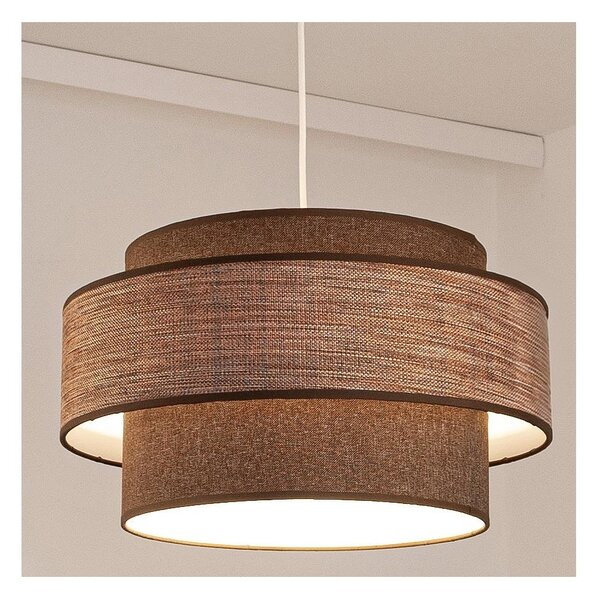 Lampadario a sospensione con filo GRACE 1xE27/60W/230V diametro 40 cm marrone/beige
