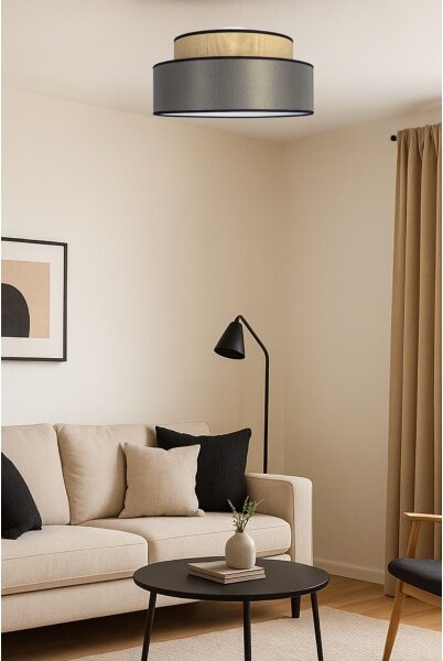 Plafoniera GRACE 1xE27/60W/230V diametro 40 cm beige/marrone