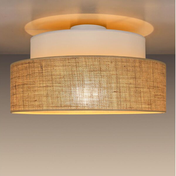 Plafoniera BOHO 1xE27/60W/230V diametro 40 cm bianco/beige