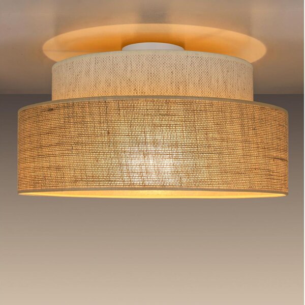 Plafoniera BOHO 1xE27/60W/230V diametro 40 cm color crema/beige