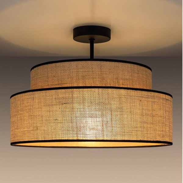 Lampadario a plafone BOHO 1xE27/60W/230V diametro 40 cm beige