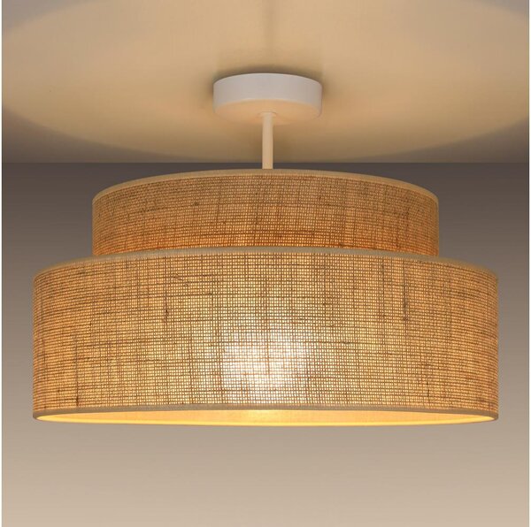 Lampadario a plafone BOHO 1xE27/60W/230V diametro 40 cm beige