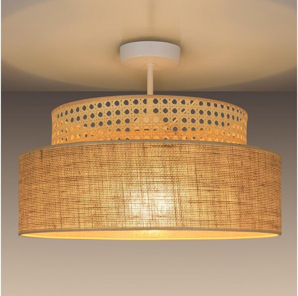 Lampadario a plafone BOHO 1xE27/60W/230V diametro 40 cm rattan