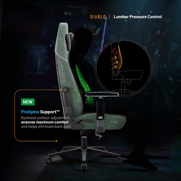 Poltrona da gaming Diablo X.Eye Prime, Normal Size, Gothic Green