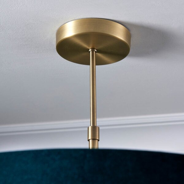 Endon 95839 - Lampadario a sospensione con supporto rigido HAYFIELD 3xE27/40W/230V ottone/verde
