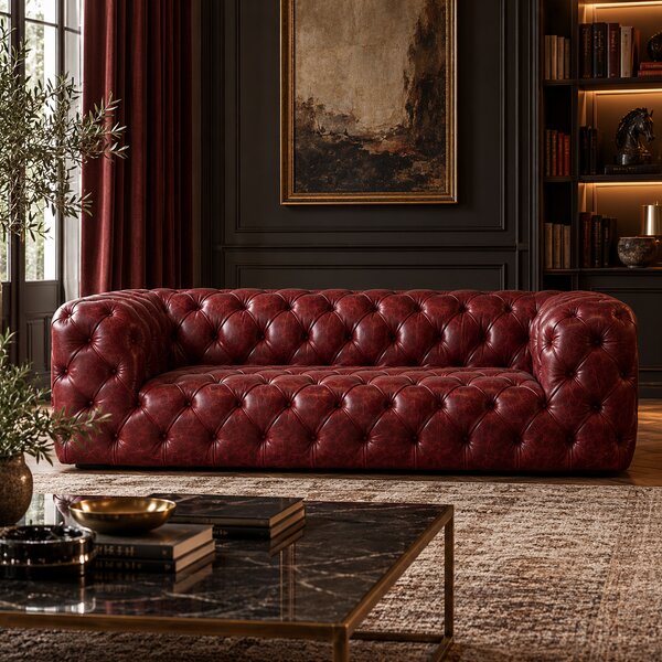 Divano Nemo Chesterfield in Pelle Primo Fiore Premium - Design Iconico