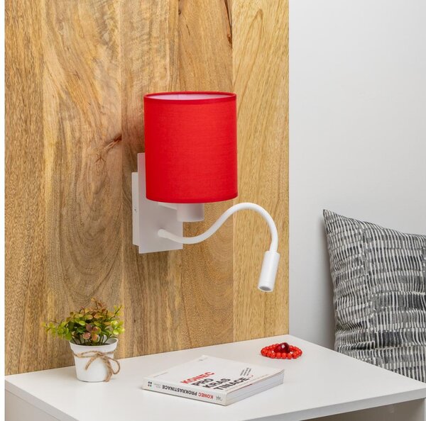 Brilagi - Applique a LED NUBILA 1xE27/25W/230V + LED/3W bianco/rosso