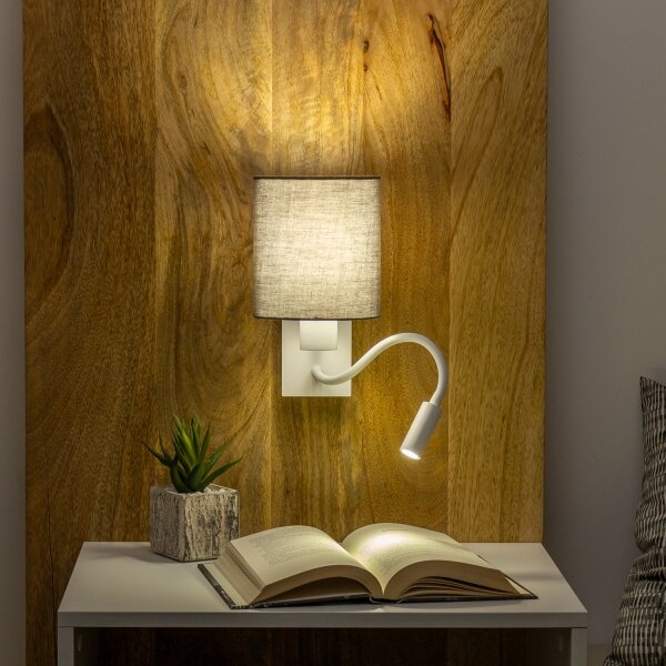Brilagi - Applique a LED NUBILA 1xE27/25W/230V + LED/3W bianco/antracite