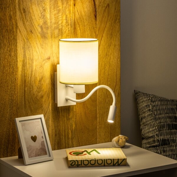 Brilagi - Applique a LED NUBILA 1xE27/25W/230V + LED/3W bianco/color crema