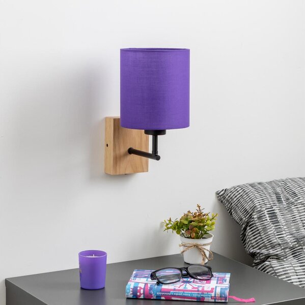 Brilagi - Applique NUBILA WOOD 1xE27/25W/230V quercia/viola