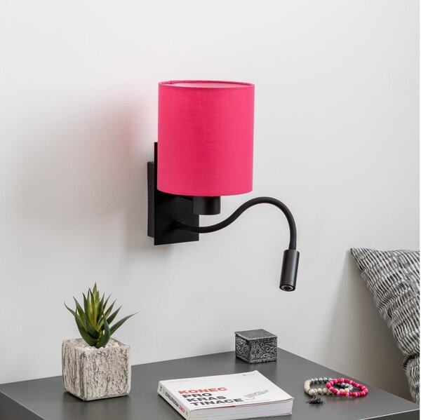 Brilagi - Applique a LED NUBILA 1xE27/25W/230V + LED/3W nero/rosa