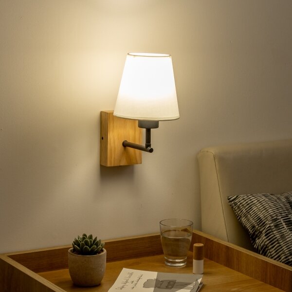 Brilagi - Applique NUBILA WOOD 1xE27/25W/230V quercia/bianco
