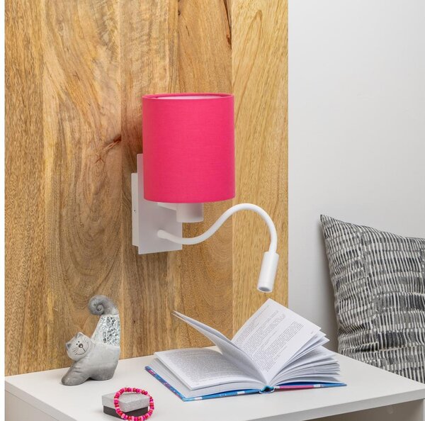 Brilagi - Applique a LED NUBILA 1xE27/25W/230V + LED/3W bianco/rosa
