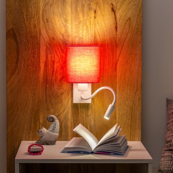 Brilagi - Applique a LED NUBILA 1xE27/25W/230V + LED/3W bianco/rosa
