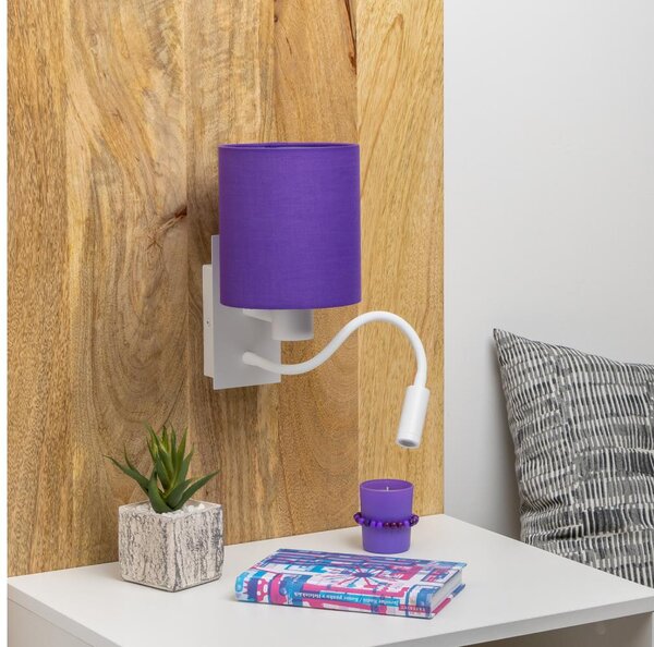 Brilagi - Applique a LED NUBILA 1xE27/25W/230V + LED/3W bianco/viola