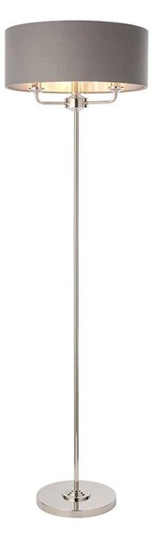 Endon 94378 - Lampada con piedistallo HIGHCLERE 1xE14/40W/230V grigio/cromo lucido