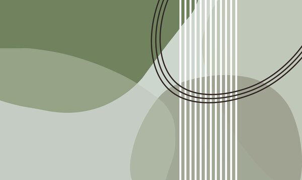 Carta da parati Linea di astrazione geometrica e cerchio minimalismo stile moderno colore verde, Carta da parati lastrazione, w08173v1 : Uwalls.it