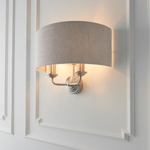 Endon 94403 - Applique HIGHCLERE 2xE14/40W/230V grigio/cromo opaco