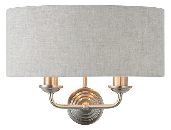 Endon 94403 - Applique HIGHCLERE 2xE14/40W/230V grigio/cromo opaco