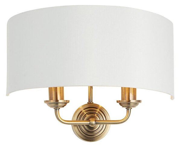 Endon 98937 - Applique HIGHCLERE 2xE14/40W/230V bianco/ottone
