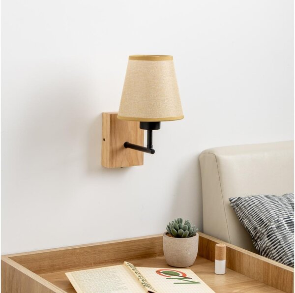 Brilagi - Applique NUBILA WOOD 1xE27/25W/230V quercia/marrone chiaro
