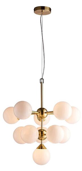 Endon 76500 - Lampadario a sospensione con filo OSCAR 11xG9/18W/230V ottone