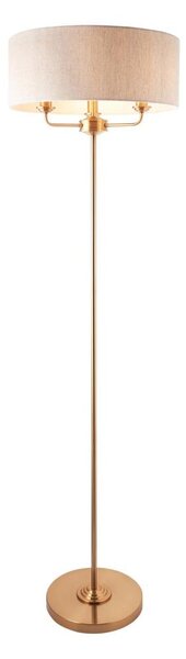 Endon 110724 - Lampada con piedistallo HIGHCLERE 1xE14/40W/230V beige/ottone