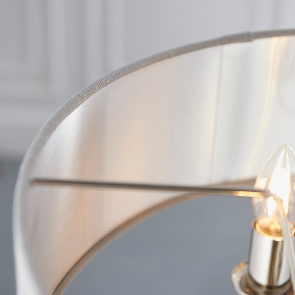 Endon 94377 - Lampadario a sospensione con catena HIGHCLERE 3xE14/40W/230V grigio/cromo lucido