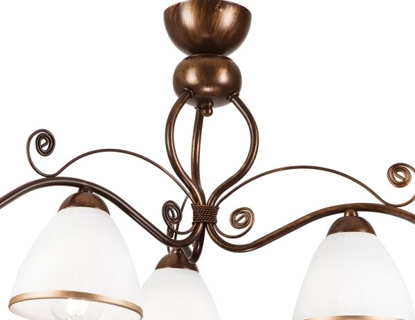 Lampadario a plafone RETRO 3xE27/60W/230V patina di bronzo