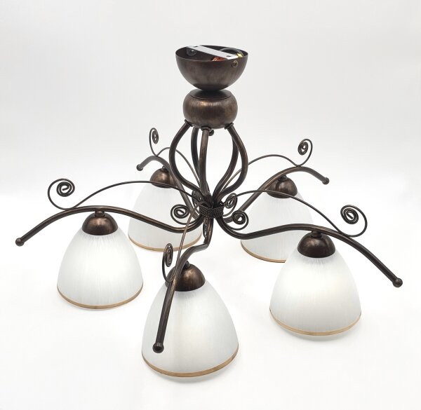 Lampadario a plafone RETRO 5xE27/60W/230V patina di bronzo