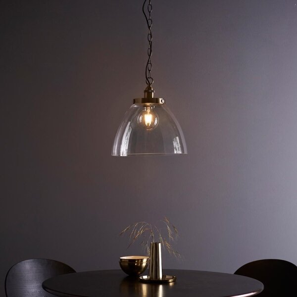 Endon 102926 - Lampadario a sospensione con catena HANSEN 1xE27/10W/230V ottone
