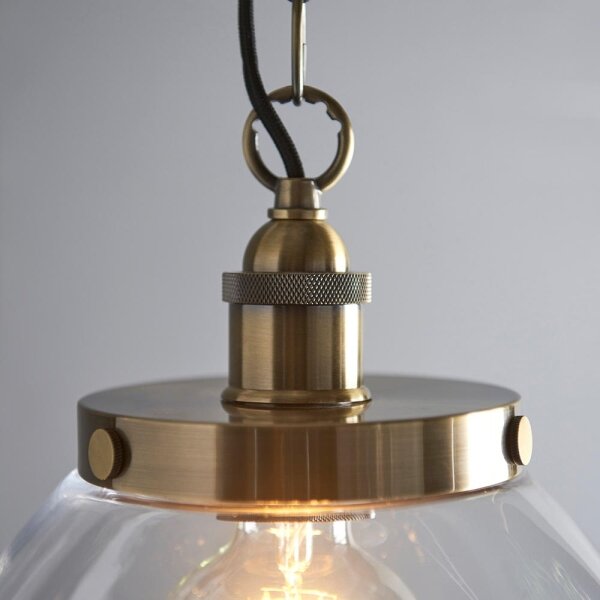 Endon 102926 - Lampadario a sospensione con catena HANSEN 1xE27/10W/230V ottone