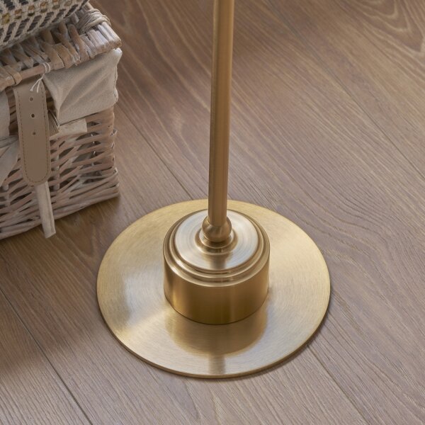 Endon 114785 - Lampada da terra ricaricabile a LED con dimmer BURLEY LED/1,5W/5V ottone/grigio