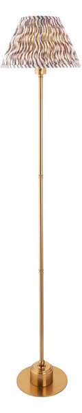 Endon 114785 - Lampada da terra ricaricabile a LED con dimmer BURLEY LED/1,5W/5V ottone/grigio