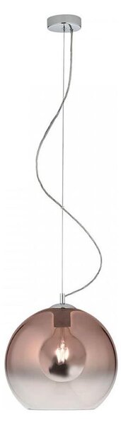 Redo 01-2076 - Lampadario a sospensione con filo BOWL 1xE27/42W/230V diametro 30 cm rame