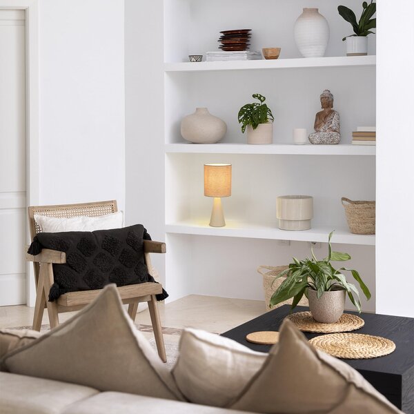 Lampade da tavolo COREP, Sally, Beige, Soggiorno, Metallo, Moderno