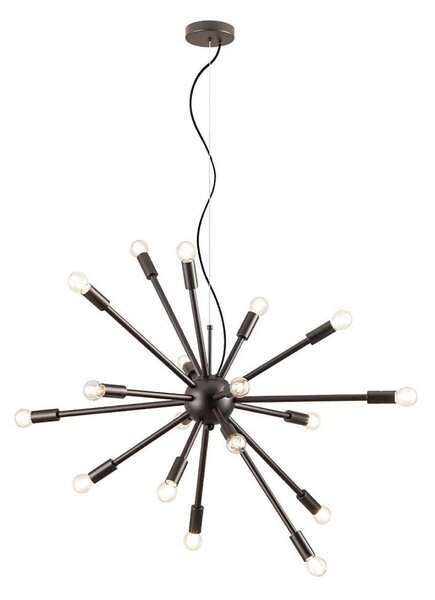 Redo 01-2936 - Lampadario a sospensione con filo STELLAR 18xE14/25W/230V nero