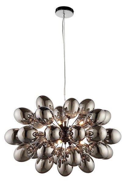 Endon 80124 - Lampadario a sospensione con filo INFINITY 8xG9/28W/230V nero/fumé