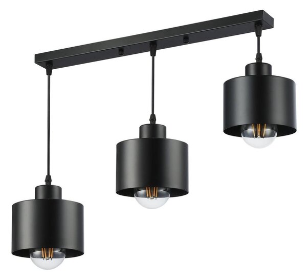 Lampadario a sospensione con filo 3xE27/35W/230V nero