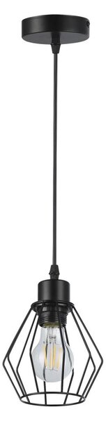 Lampadario a sospensione con filo 1xE27/35W/230V diametro 18 cm nero