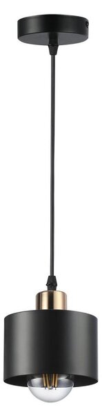 Lampadario a sospensione con filo 1xE27/35W/230V diametro 12 cm nero/oro