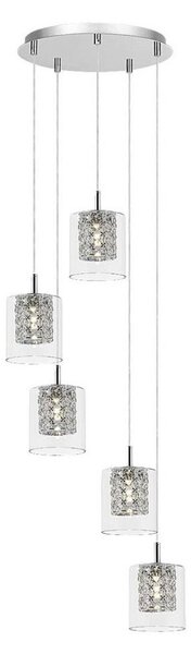 Rabalux 3117 - Lampadario in cristallo su filo DUCHESS 5xG9/40W/230V